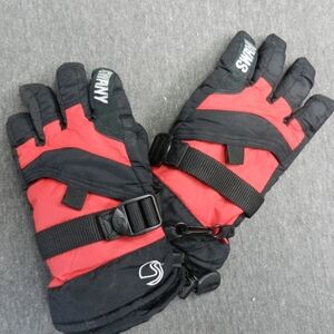 Swany‎ Gloves Boys Size Medium Red Black Insulated Adjustable Skiing